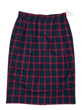 Load image into Gallery viewer, Vintage Plaid Wool Penal Skirt Size 16
