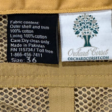 Load image into Gallery viewer, Orchard Corset Goldenrod Mesh Waspie Underbust Corset Size 36
