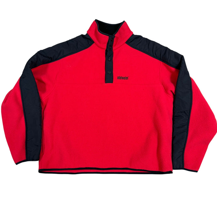 VTG Edelweiss Fleece Quarter Snap Pullover Size Large