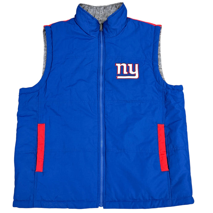 VTG 90s NFL New York Giants Reversible Puffer Vest Size L