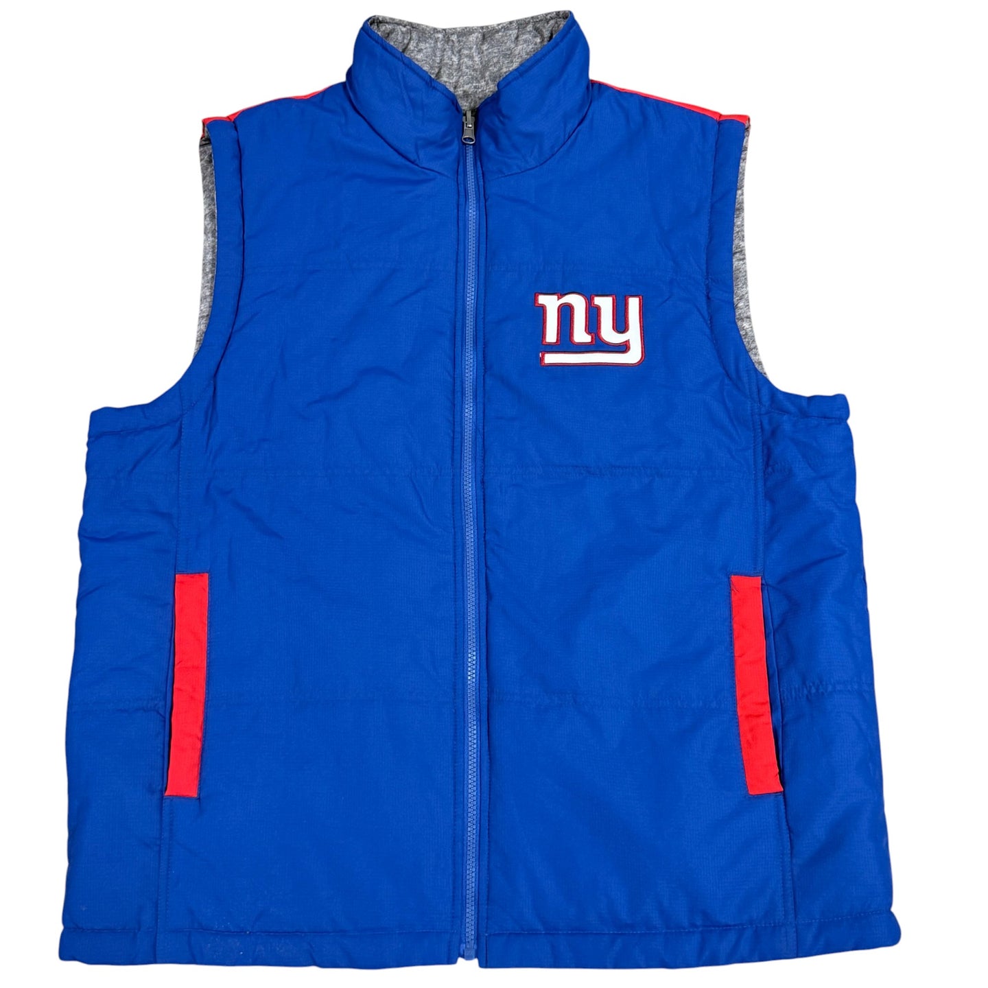 VTG 90s NFL New York Giants Reversible Puffer Vest Size L