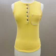 Load image into Gallery viewer, POL Yellow Ribbed Tank Top Size Small
