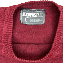 Load image into Gallery viewer, Vintage Burgundy Grunge Pullover Sweater Size Large
