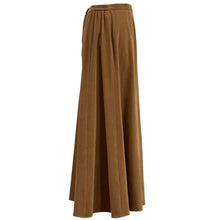 Load image into Gallery viewer, 80s Tan Brown A line Maxi Skirt Size 8 Made in USA Size  Small
