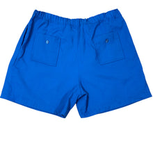 Load image into Gallery viewer, 1980s Pleat Front Blue Linen Shorts Size 36
