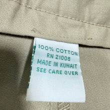 Load image into Gallery viewer, 90s Izod 100% Cotton Khaki Pleat Front Chino Shorts w Crest Logo Size 42 NWT
