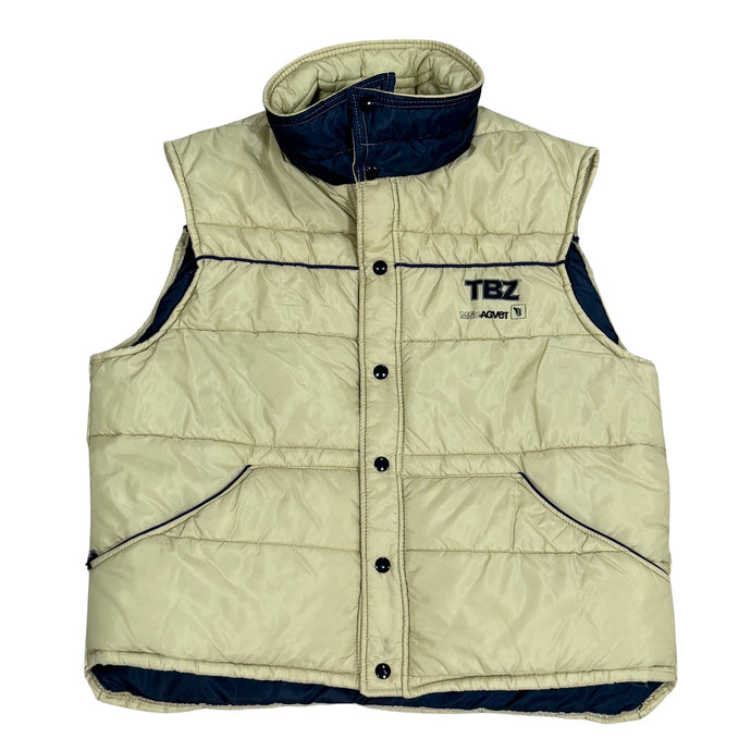 Vintage 70s Branded Puffer Vest Large