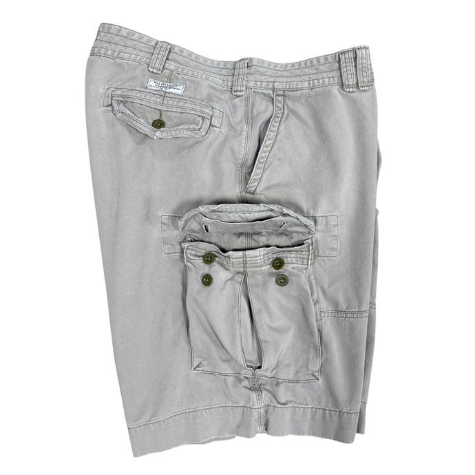 VTG Polo Ralph Lauren Khaki Cargo Shorts 100 Cotton Size 41