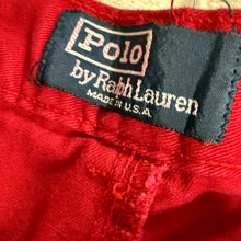 Load image into Gallery viewer, VTG Polo Ralph Lauren Red Chino Pleat Front Shorts USA Size 36 100% Cotton
