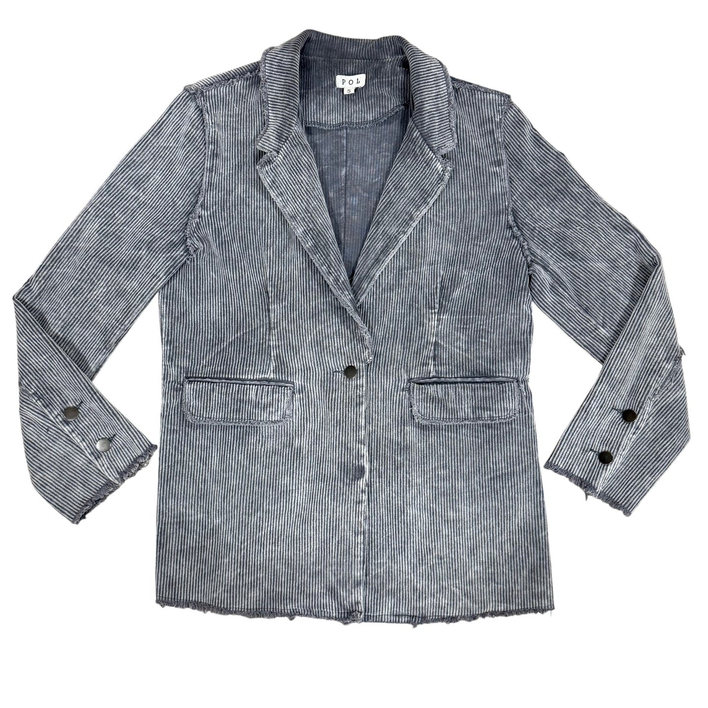 POL Disressed Gray Corduroy Blazer Size Small