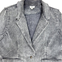 Load image into Gallery viewer, POL Disressed Gray Corduroy Blazer Size Small
