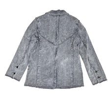 Load image into Gallery viewer, POL Disressed Gray Corduroy Blazer Size Small
