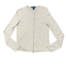 Load image into Gallery viewer, Vintage Saks Fifth Avenue 100% Cashmere Ivory Cardigan Size Small
