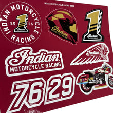 Load image into Gallery viewer, Indian Motorcycle Racing Limited Edition Sticker Sheet 8 x 10
