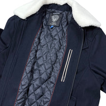 Load image into Gallery viewer, Vince Camuto Navy Blue Wool Field Jacket Size XXL
