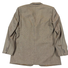 Load image into Gallery viewer, Vintage 90s Zegna Brown Silk Wool Sport Coat Houndstooth Blazer 44
