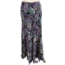 Load image into Gallery viewer, VTG 90s Lola P Boho Paisley Rayon Maxi Skirt Medium
