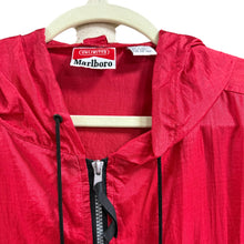 Load image into Gallery viewer, VTG 1990s Marlboro Red Packable Hooded 3/4 zip Windbreaker Large
