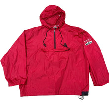 Load image into Gallery viewer, VTG 1990s Marlboro Red Packable Hooded 3/4 zip Windbreaker Large
