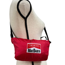 Load image into Gallery viewer, VTG 1990s Marlboro Red Packable Hooded 3/4 zip Windbreaker Large
