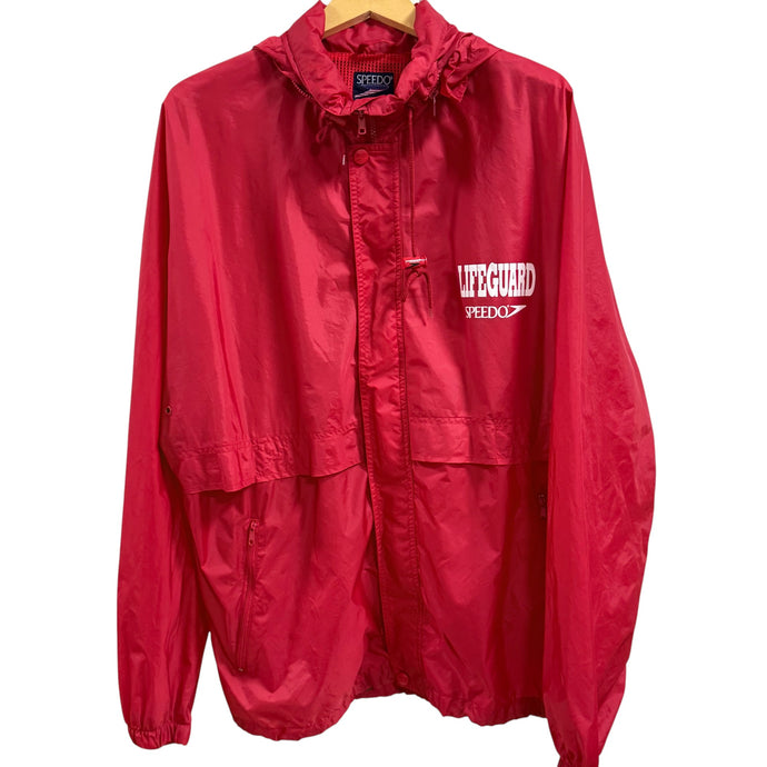 90s Speedo Red Pullover Windbreaker Large