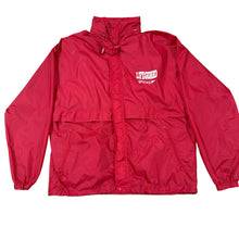 Load image into Gallery viewer, Vintage 1990s Speedo Lifeguard Red Windbreaker Jacket Hooded Pullover Large
