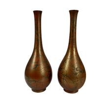 Load image into Gallery viewer, Antique Japanese Bud Vase Set of Two
