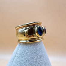 Load image into Gallery viewer, Vintage 14KT GE Cabochon Band Ring Size 7.5-8
