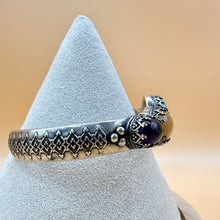 Load image into Gallery viewer, Vintage Signed Sterling Silver Multi Gemstone Cuff Bracelet 6.5
