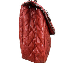Load image into Gallery viewer, Big Buddha Womens Purse Bag Tote 13 Wide 9.5&quot; High Red Quilted Chain Strap Long
