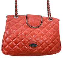 Load image into Gallery viewer, Big Buddha Womens Purse Bag Tote 13 Wide 9.5&quot; High Red Quilted Chain Strap Long

