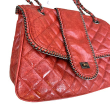 Load image into Gallery viewer, Big Buddha Womens Purse Bag Tote 13 Wide 9.5&quot; High Red Quilted Chain Strap Long
