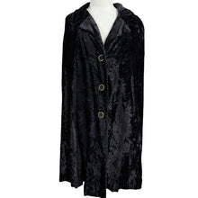 Load image into Gallery viewer, 60s Black Velvet Swing Cape One Size Fits Most
