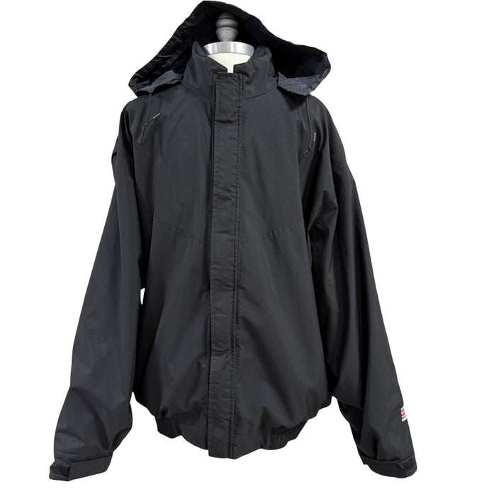 VTG Boathouse Gore-Tex Black Hooded Windbreaker Jacket XL Waterproof USA
