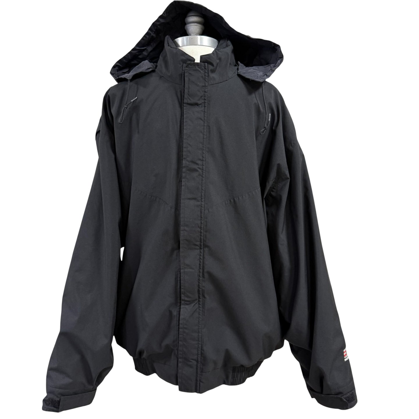 VTG Boathouse Gore-Tex Black Hooded Windbreaker Jacket XL Waterproof USA