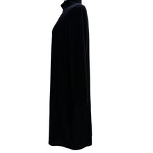 Load image into Gallery viewer, 90s Black Velvet Mock Neck A Line Dress Size 16W
