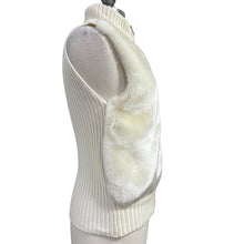 Load image into Gallery viewer, VTG 90s Ivory Faux Fur Vest Size Small
