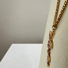Load image into Gallery viewer, Betsey Johnson Love Rhinestone Pendant Necklace 30&quot;
