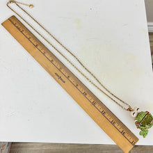 Load image into Gallery viewer, Betsey Johnson Large Rhinestone Happy Frog Pendant Necklace 30&quot;
