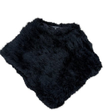 Load image into Gallery viewer, Lafayette 148 New York Black Ostrich Feather Style Capelet
