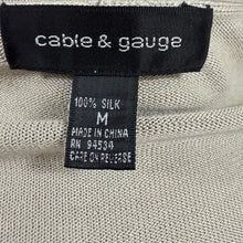Load image into Gallery viewer, 90s Gray Silk Cardigan Size Medium
