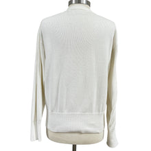 Load image into Gallery viewer, 90s 100% Cotton Cable Knit Cardigan w Gold Buttons Size Large
