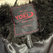 Load image into Gallery viewer, Yoki New York Black Y2K Faux Fur Coat Size Medium
