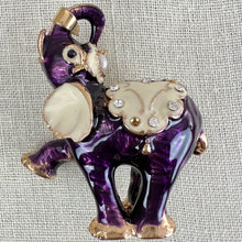 Load image into Gallery viewer, Betsey Johnson Enamel Cute Baby Circus Elephant Pendant 2.5&quot;
