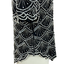 Load image into Gallery viewer, Vintage 80s Sequin &amp; Pearls Silk Top Size XL
