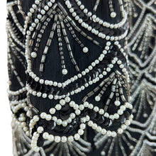 Load image into Gallery viewer, Vintage 80s Sequin &amp; Pearls Silk Top Size XL
