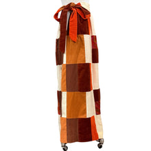 Load image into Gallery viewer, Vintage 70s Sakowitz Patchwork Maxi Wrap Skirt Rust Orange Paisley Sash Tie
