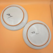 Load image into Gallery viewer, Vintage Italian Pottery Cappuccino Set 2 Sponged Rainbow Stripe
