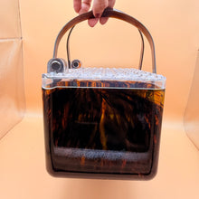 Load image into Gallery viewer, Mid Century Lucite &amp; Faux Tortoiseshell Box Purse
