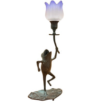Load image into Gallery viewer, Vintage Figural Frog Holding Tulip Flower Candle Holder
